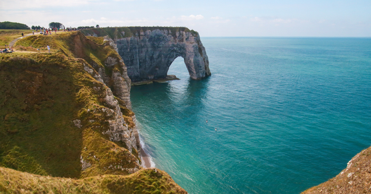 Sea Cliffs Etretat ประเทศฝรั่งเศส